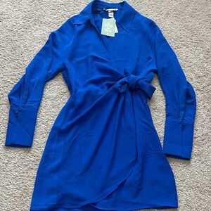 H&M Royal Blue Long Sleeve Dress